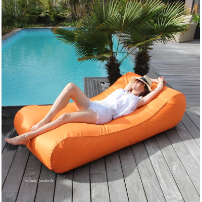 Matelas de piscine flottant, Wave, gonflable, canapé, pouf pas cher