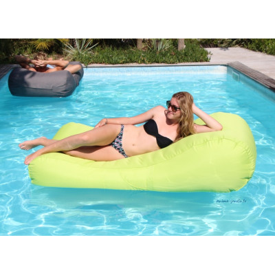 Matelas de piscine flottant, Wave, gonflable, canapé, pouf pas cher