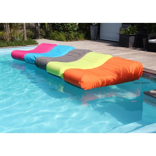 Matelas de piscine flottant, Wave, gonflable, canapé, pouf pas cher