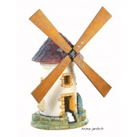 Moulin avec roue, Tuile, décoration de jardin, 54 cm, achat pas cher