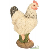 Poule Blanche en résine, 23cm, animal de basse cour, Riviera, achat