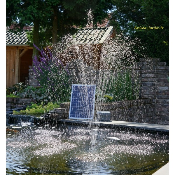 Fontaine de Bassin de Jardin, forme Nénuphar, Alimentation Solaire