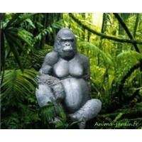 Grand Gorille assis en résine, 115cm, animal sauvage, achat/vente, jungle