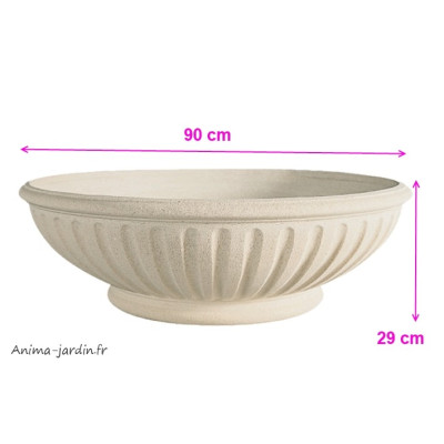 Vasque renaissance 90 cm, pierre reconstituée, coupe basse, achat