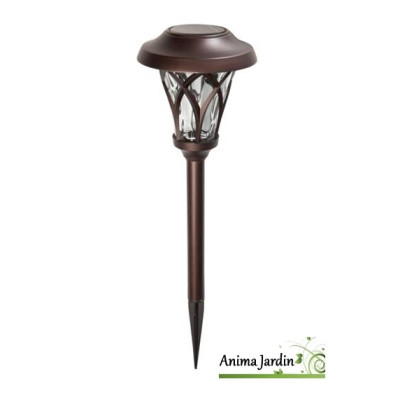 Borne solaire Leds, EDEN, balise à planter, design esprit lanterne romantique, pas cher