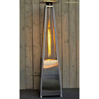 Parasol chauffant GAZ, extérieur, Sun Flamme Pyramide, design moderne