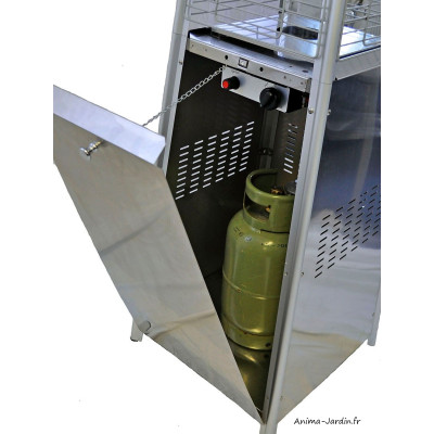 Parasol chauffant GAZ, extérieur, Sun Flamme Pyramide, design moderne