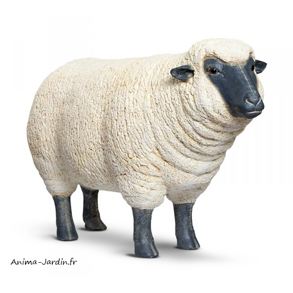 Mouton debout en résine, Brebis tête noire, animal de la ferme,  Jardin, achat