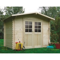 Abri de jardin en bois, petit abri DRESDEN, 2 portes, solid, pas cher