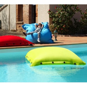 Coussin piscine, pouf 100x100 cm, flottant, Shelto, pas cher, achat