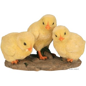 Poussins lot de 3, en résine, animal de la ferme, Riviera, achat/vente