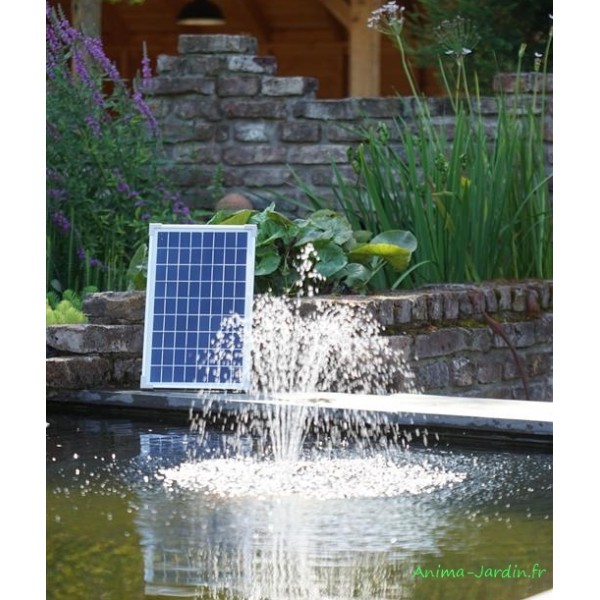 Pompe pour fontaine et jeux d'eau avec batterie solaire Solarmax