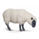Mouton Blanc debout en fibre de verre, Brebis tête Basse noire, animal de la ferme