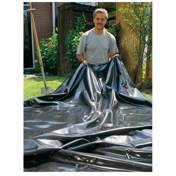 Liner de bassin en PVC 10 m x 8 m 0,5 mm noir, bâche pour le bassin de  jardin, PVC 0,5mm 8m de largeur, Bâche pour bassin