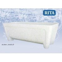 Jardinière blanche Rita en Marbre reconstitué, 115 cm, grainé, gros volume, achat, jardin