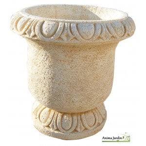 Pot Ancien en pierre reconstituée Delrey, ocre, ton vieilli, jarre, achat/vente