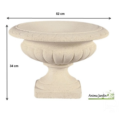 Coupe Médicis M1, pierre reconstituée, 52 cm, vasque, contenant, grandon, achat