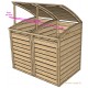 Coffre en bois pour 2 poubelles, cache poubelles double, bois autoclave, solid, achat