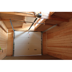 Garage bois porte coulissante, TORINO, Toit 2 pentes, Solid, pas cher