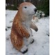 Marmotte debout en fibre de verre, 32cm, animal de la montagne, achat/vente