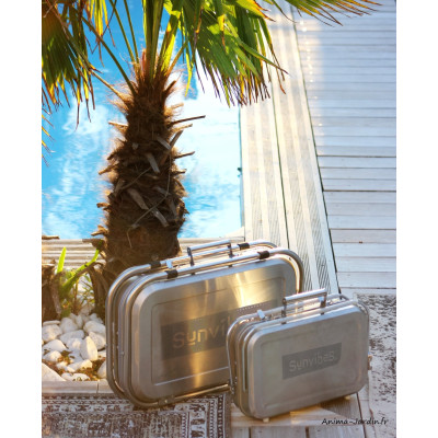 BARBECUE CHARBON de bois valise en métal inox, pliable, transportable, achat