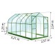 Serre de Jardin en verre et plexiglass, DIANA 8300, laqué vert, pas cher