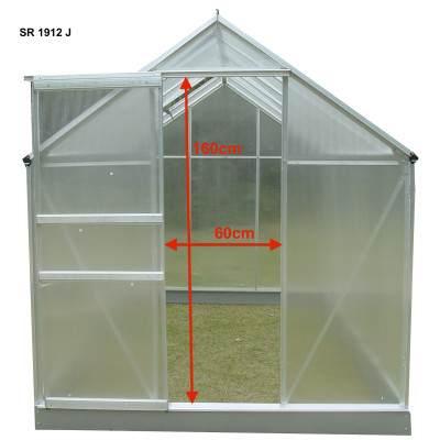Serre de Jardin en polycarbonate, aluminium, 2,39m²,  Habrita, pas cher