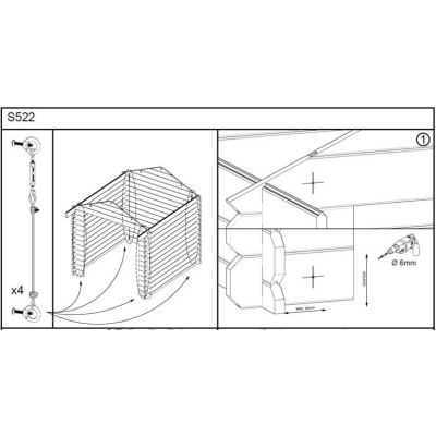 Kit Anti-tempête en métal pour Abri de jardin, solid, achat/vente