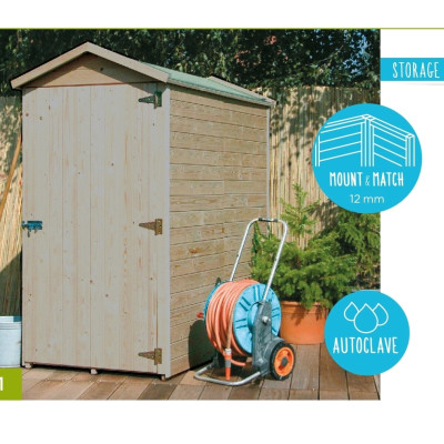 Petit Abri de jardin en bois, rangement vélo, storage traditional, autoclave, solid