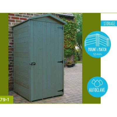 Petit Abri de jardin en bois, Armoire de  rangement, storage traditional, autoclave, solid