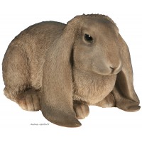 Lapin Bélier XL 34 cm résine, décoration extérieure jardin, Riviera, pas cher