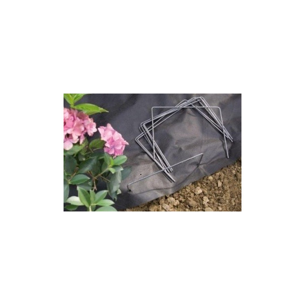 Sachet de 20 agrafes, fixation toile de paillage tissée, Nortène