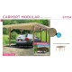 Carport bois autoclave, 6x5m, abri pour 2 voitures, Solid, pas cher, S7724
