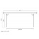 Carport bois autoclave, 6x5m, abri pour 2 voitures, Solid, pas cher, S7724