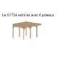 Carport bois autoclave, 6x5m, abri pour 2 voitures, Solid, pas cher, S7724