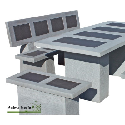 Salon de jardin en Béton ciré  STATUS VULCAN Cemento, framusa, 