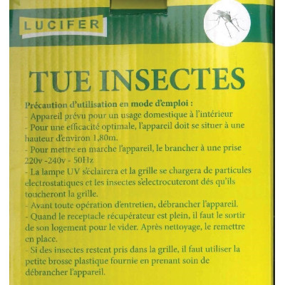 Lampe anti-moustiques et mouches, Masy, 6 watts, lampe ultra-violet, tue insectes