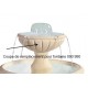 Petite coupe supérieure en pierre pour fontaine cascade Grandon 090990