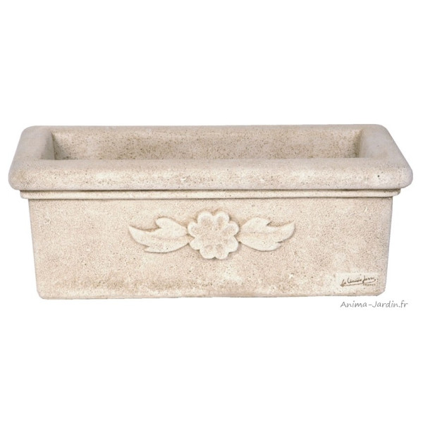 balconnière marguerite 53 cm PM en pierre reconstituée, forme ancienne, bac  Vieille Jarre