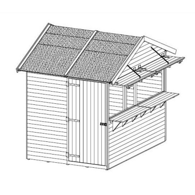 Abri de jardin en bois , Marché de Noël, comptoir, autoclave, solid, pas cher
