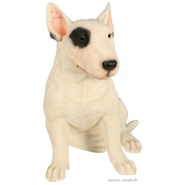 Bull Terrier,  40 cm en résine, déco de jardin, Riviera, achat, chien, animal