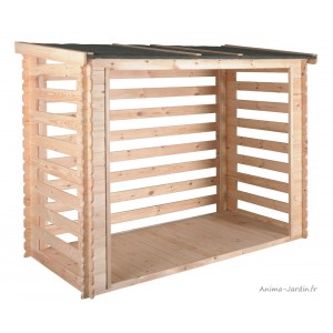 Abri bûches en bois avec plancher, 3,5 stères, rangement bûches, pas cher, achat