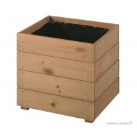 Bac carré ESSENCIA de 40 cm en bois autoclave, Essencia, bac à fleurs, plantes, pas cher, achat