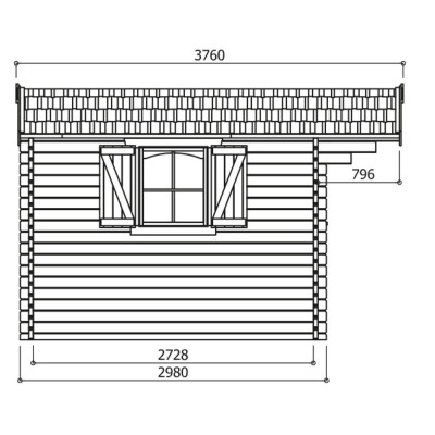 Abri de jardin en bois 40mm, Chamonix, 1 porte, solid, pas cher, habitable, achat