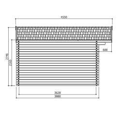 Abri de jardin en bois 40mm, Rostock, 2 pièces, 3 portes, solid, pas cher, habitable