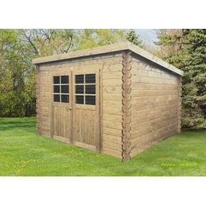 Abri de jardin en bois 28mm, Brest, 2 portes, Solid, pas cher, achat, vente