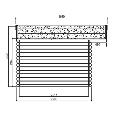 Abri de jardin en bois traité autoclave, 28mm, Dole, 2 portes, Solid, pas cher, achat, vente