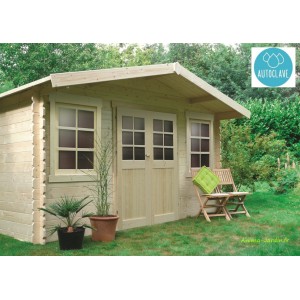 Abri de jardin en bois traité autoclave, 28mm, Dole, 2 portes, Solid, pas cher, achat, vente