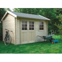 Abri de jardin en bois 28mm, Arles, double porte, Solid, pas cher, achat, vente