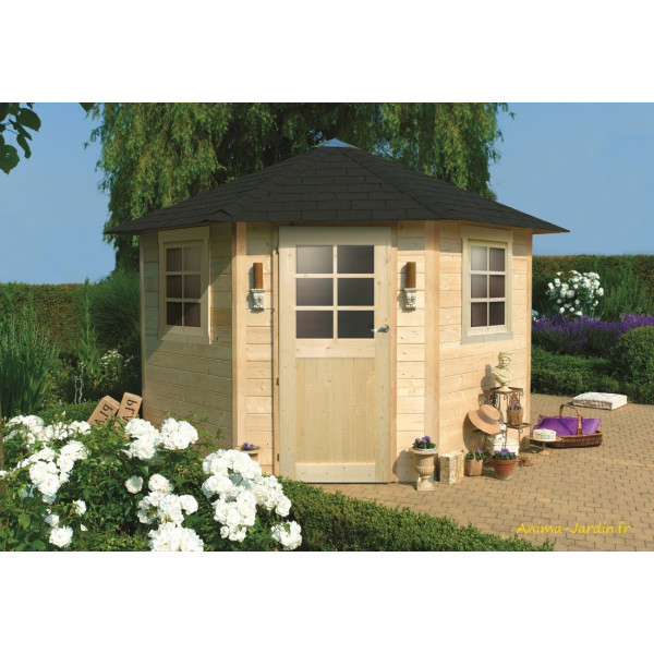 Abri de jardin en bois 28mm, Nancy, 5m², 1 porte, Solid, pas cher, achat, vente